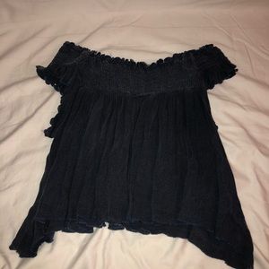 Flowy tube top with off the shoulder sleeves